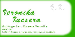 veronika kucsera business card